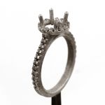 Engagement ring jewelry model round 1.00 ct