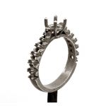 Jewelry model wedding set ring round 0.50 ct