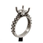 Jewelry Model Wedding Set Ring Princess 1.50 ct